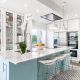 Fotografía de cocina azul - Fotografía de diseño de interiores -