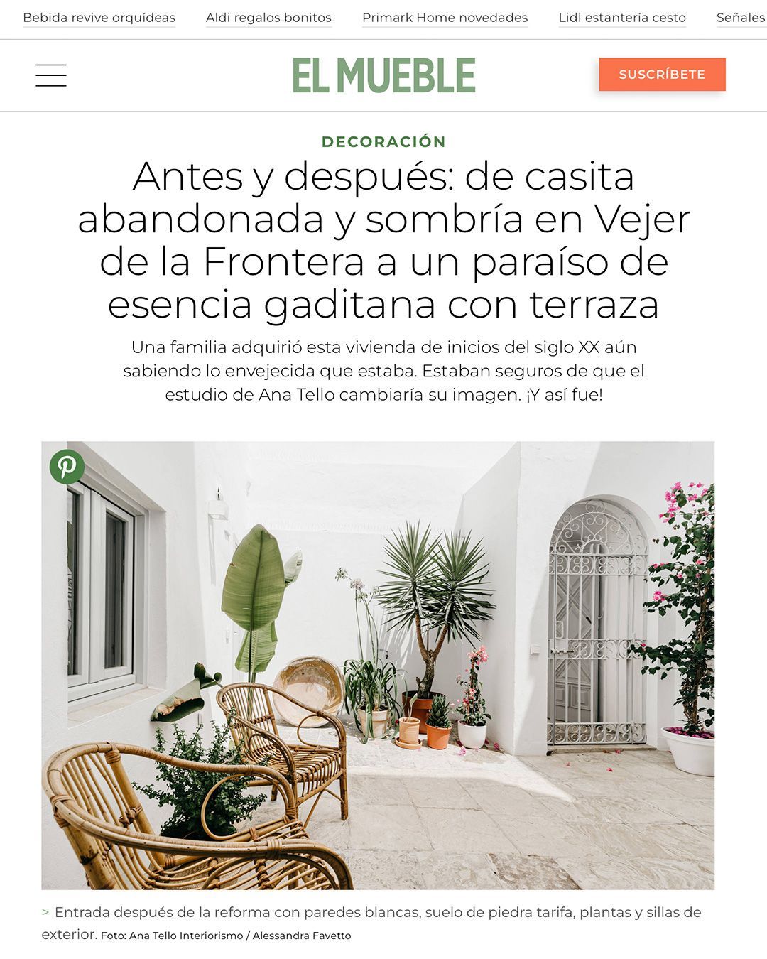 Antes y después: de casita abandonada y sombría en Vejer de la Frontera a un paraíso de esencia gaditana con terraza - Fotografía de Alessandra Favetto